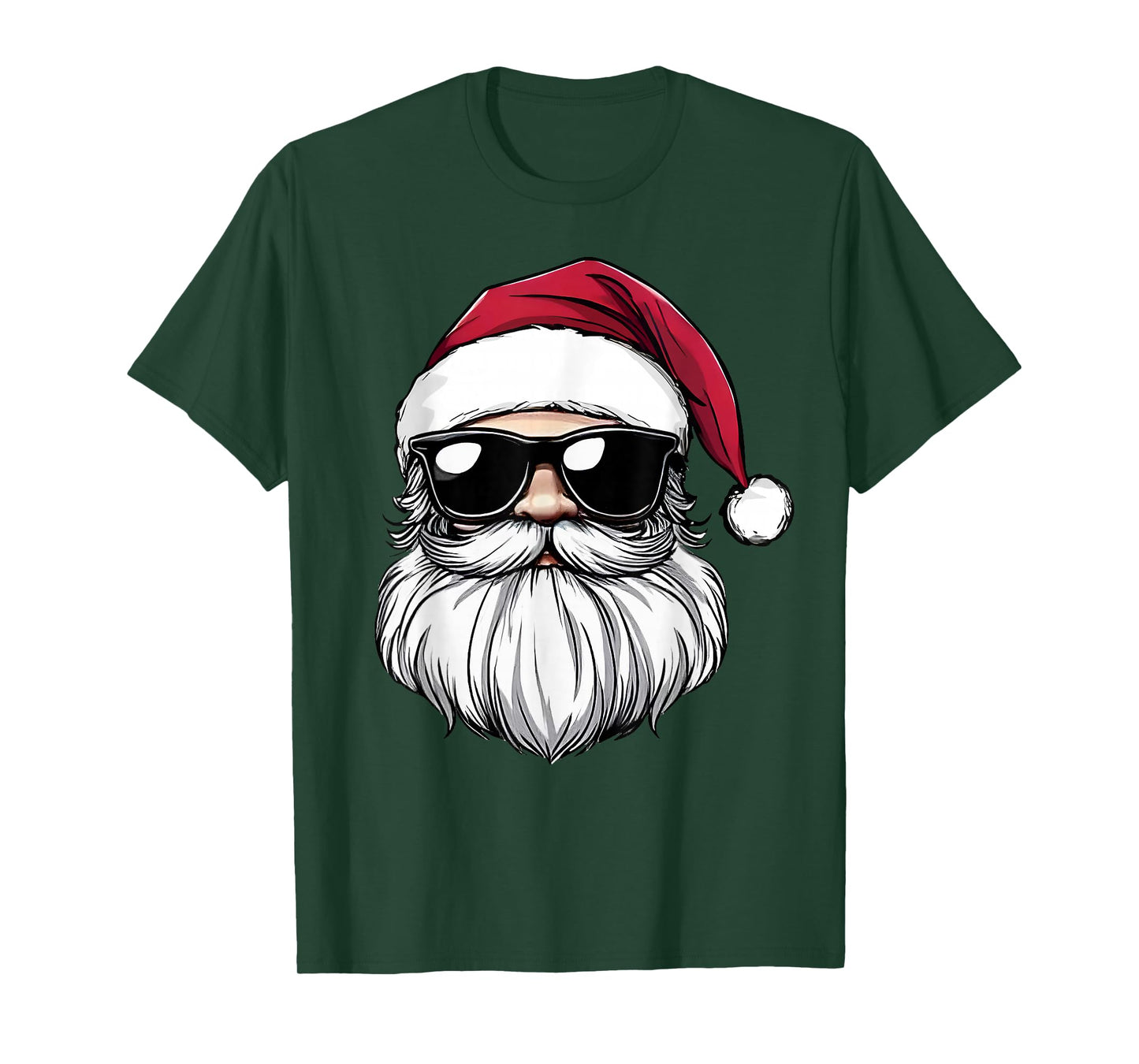 Funny Santa Sunglasses Merry Christmas Family Pajama Holiday T-Shirt