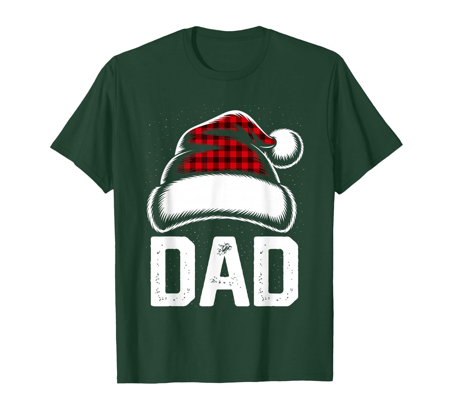 Dad Santa Red Plaid Christmas Family Matching Pajamas Xmas T-Shirt