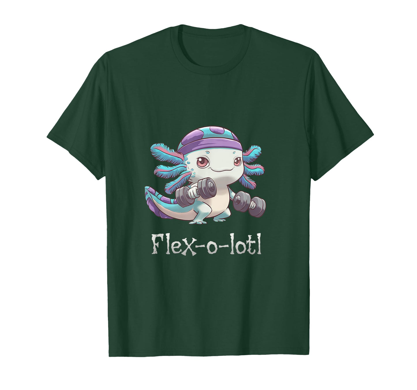 Flex-O-Lotl Funny Axolotl Gym Workout Weightlifting T-Shirt