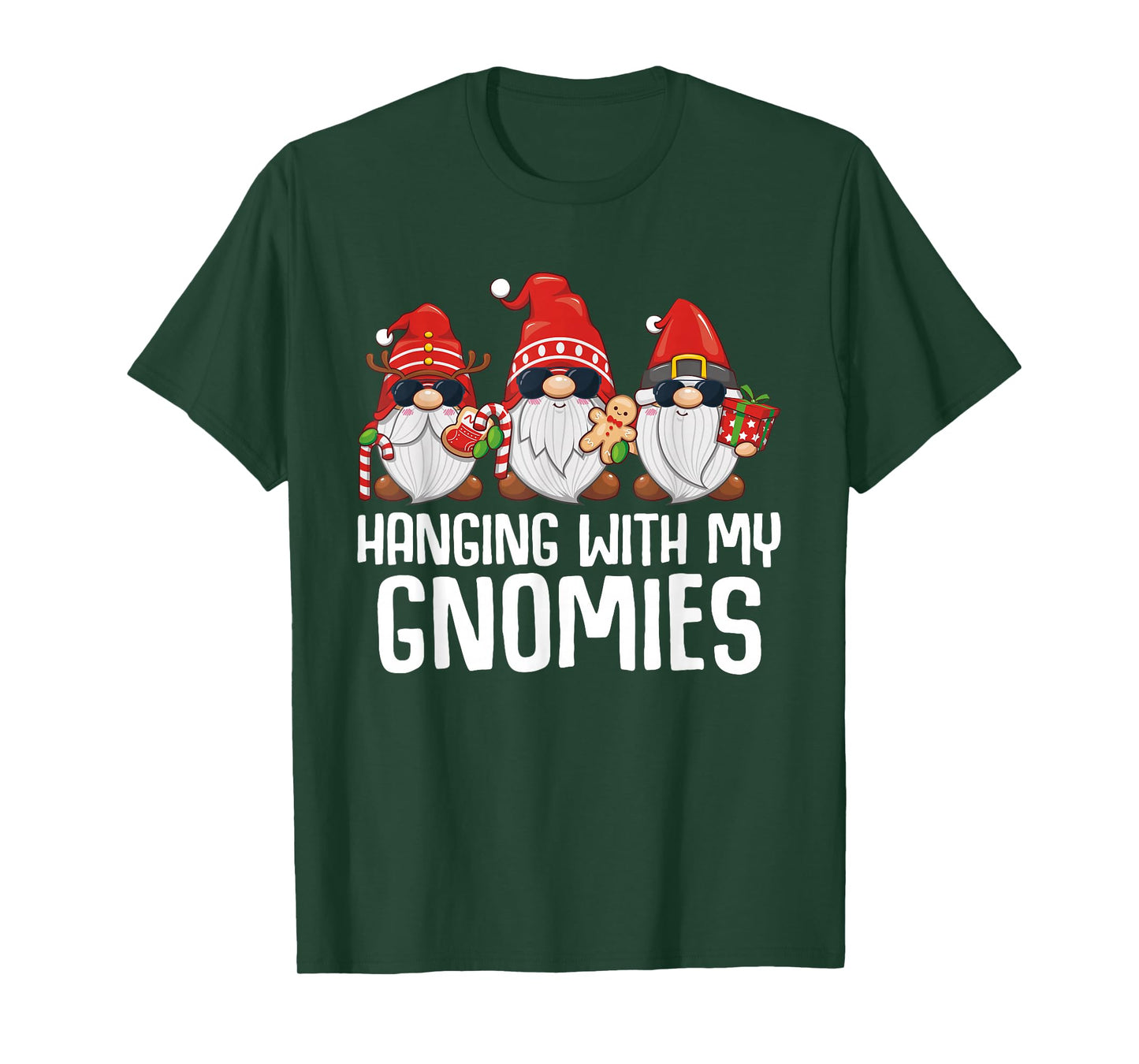 Hanging with My Gnomies Family Xmas Christmas Pajamas PJ T-Shirt