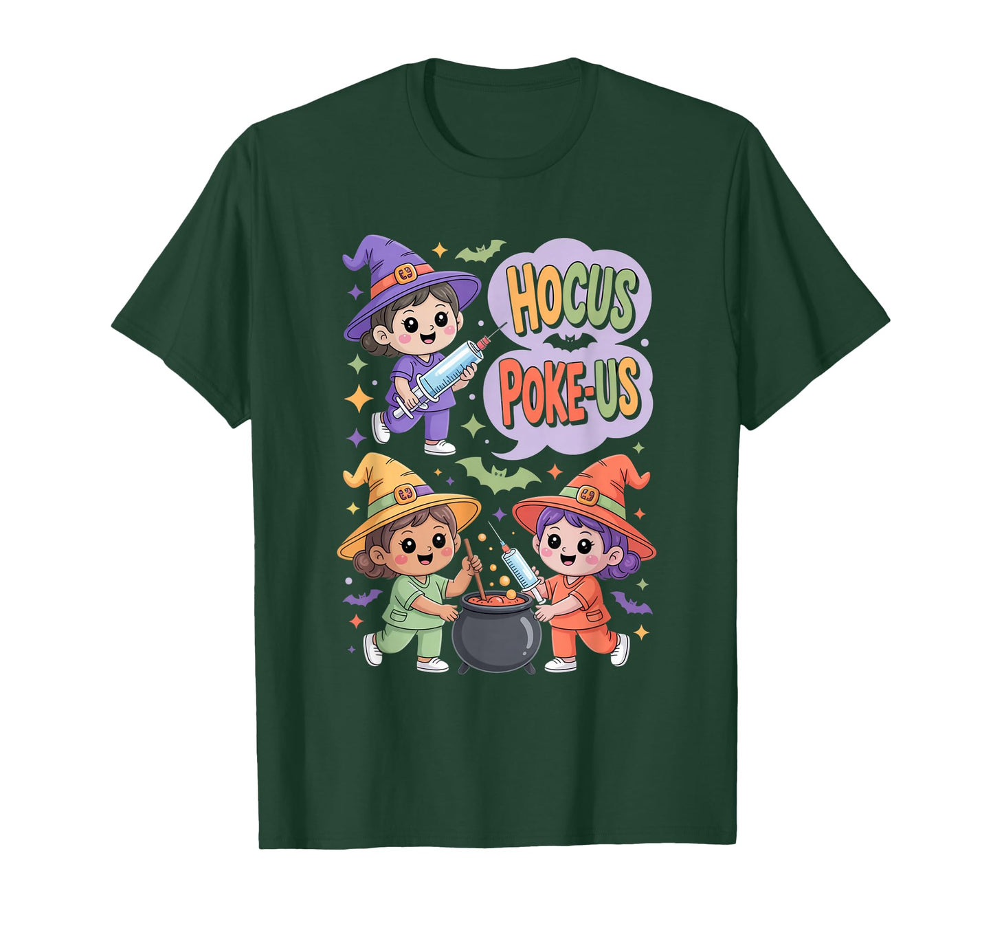 Hocus Poke-Us Nurse Witch Halloween Costume Humor T-Shirt