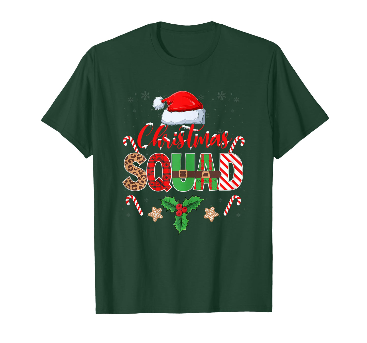 Christmas Squad Grandma Xmas Holiday Santa Hat Grandmother T-Shirt