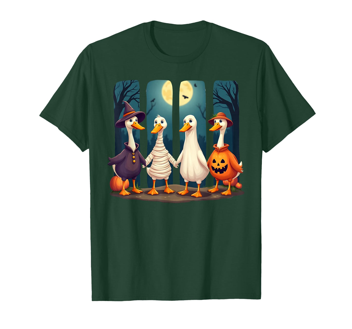 Gooses in Witch Ghost Pumpkin Costume Cosplay Halloween Day T-Shirt