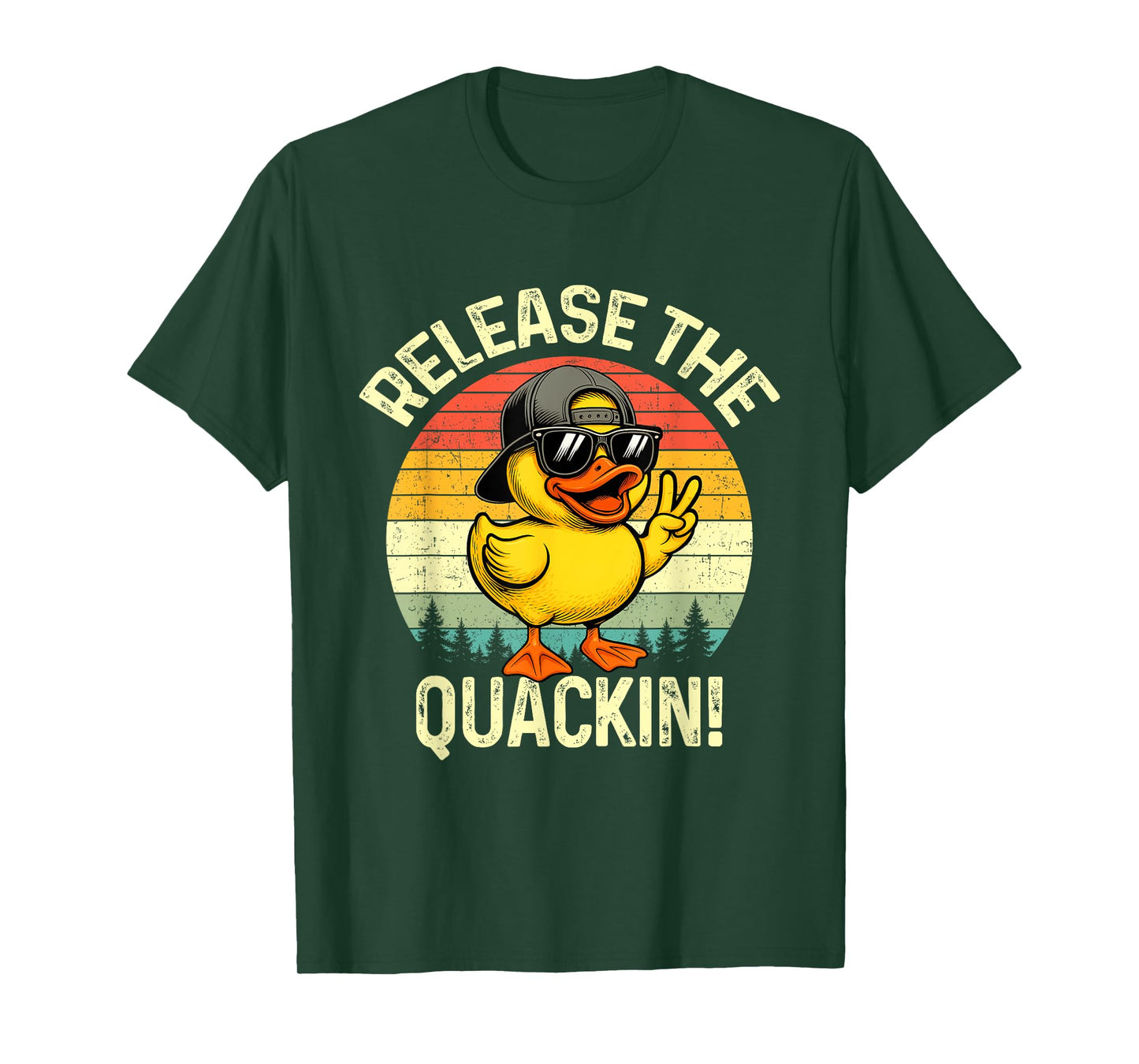 Funny Release The Quackin Vintage Rubber Duckie Duck T-Shirt
