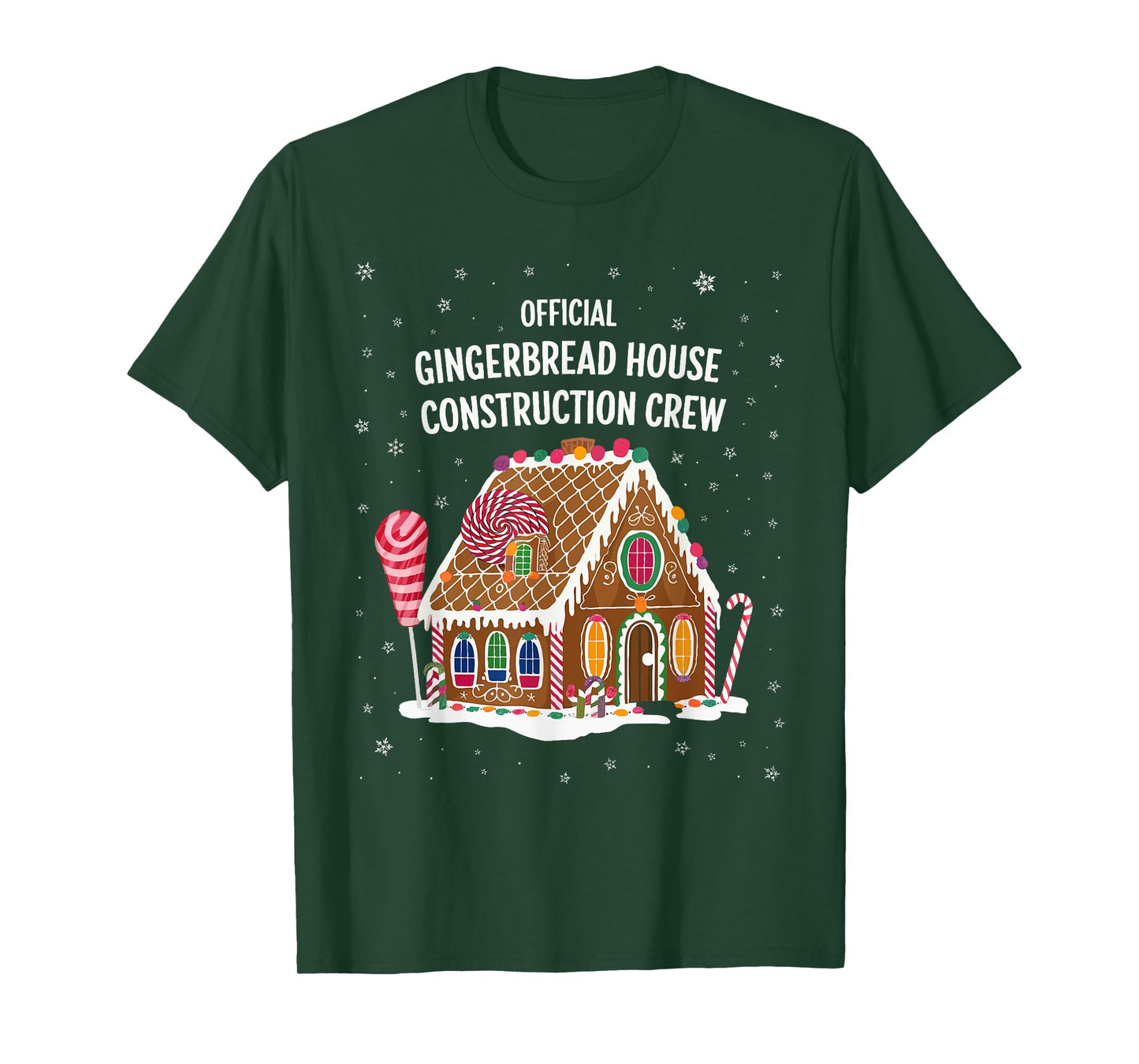 Gingerbread House Construction Crew Cookie Baking Christmas T-Shirt
