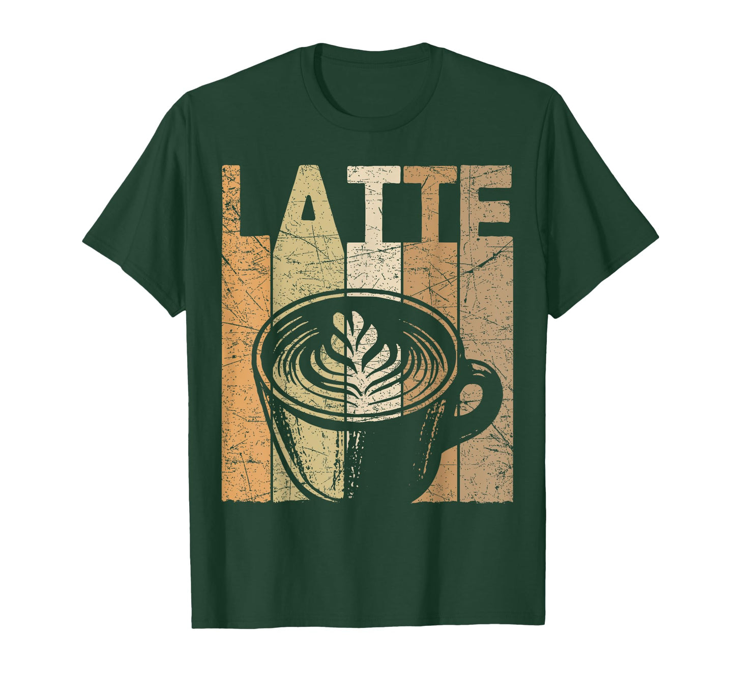 Latte Vintage Latte Coffee Retro Espresso Latte Lover T-Shirt