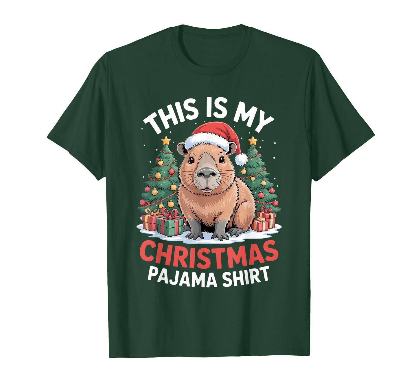 Capybara This is My Christmas Pajama T-Shirt