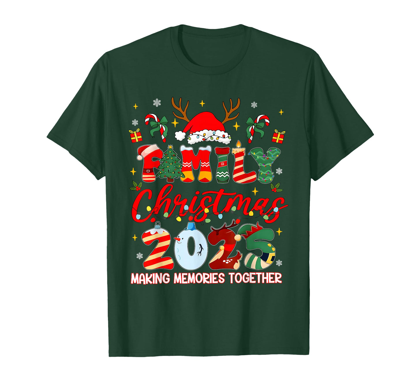 Family Christmas 2025 Matching Outfit Xmas Squad Santa T-Shirt