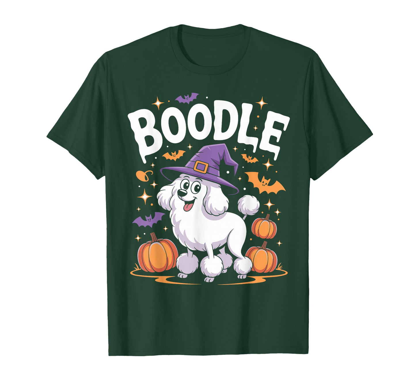 Boodle Funny Boo Spooky Witch Dog Poodle Halloween T-Shirt