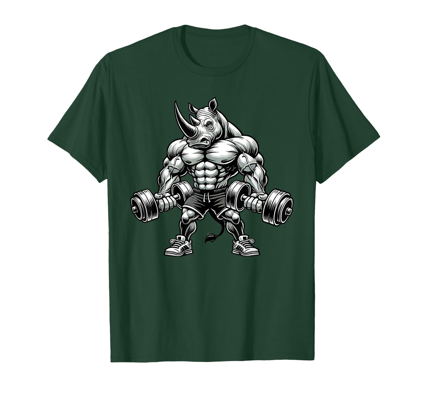 Rhino Powerlifting Weightlifting Gym Workout T-Shirt
