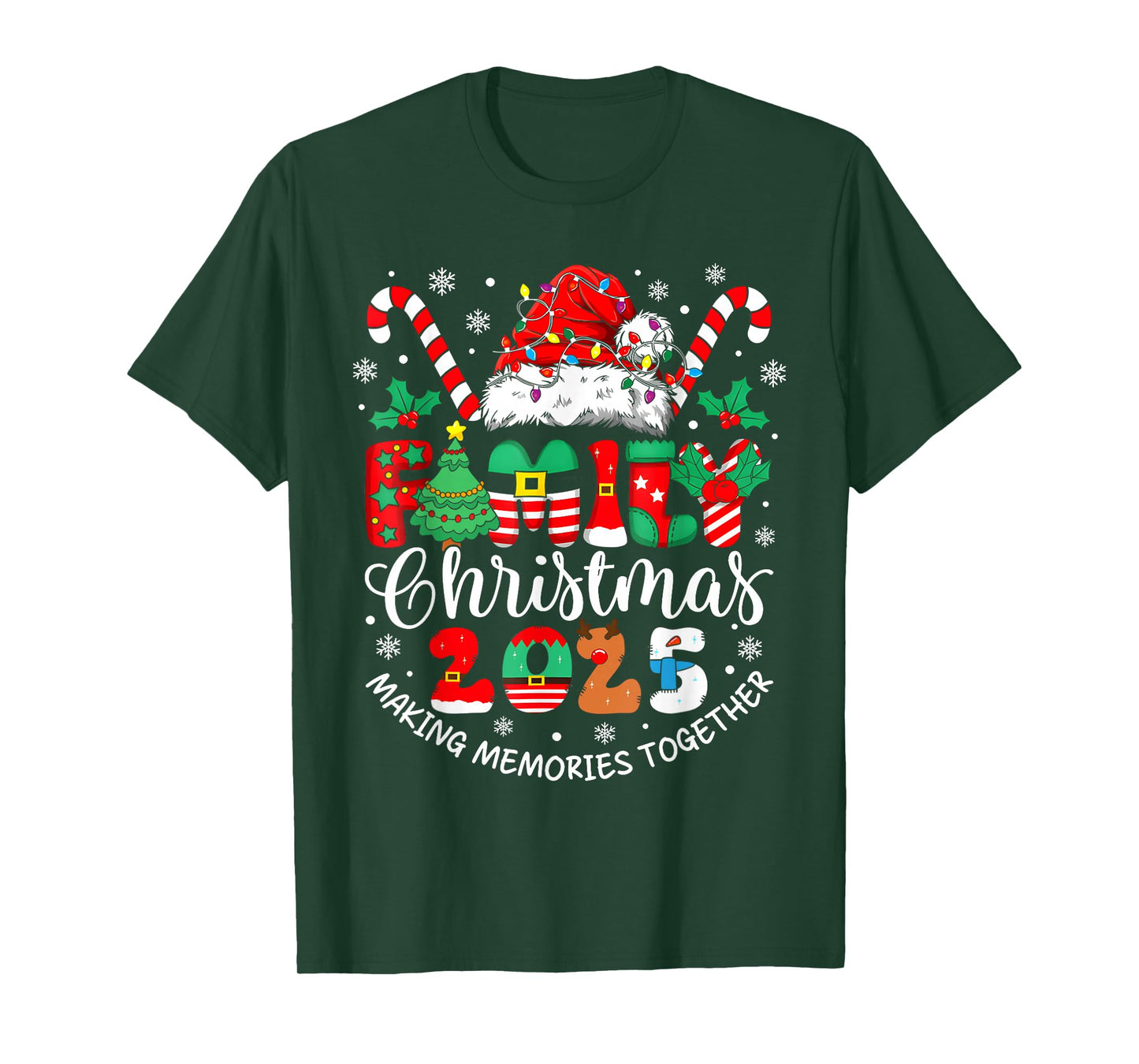 Family Christmas 2025 Matching Outfit Xmas Squad Santa T-Shirt