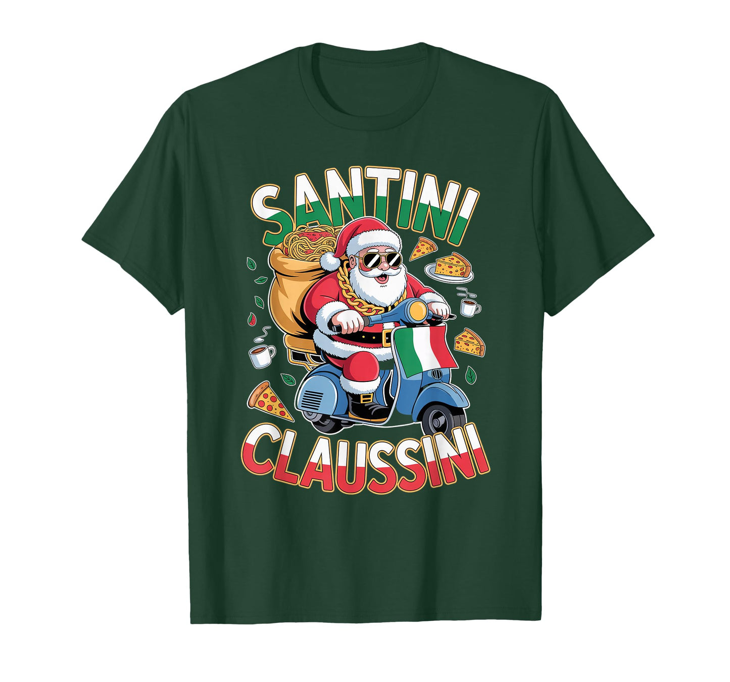Italian Brainrot Christmas Santini Claussini Funny Santa T-Shirt
