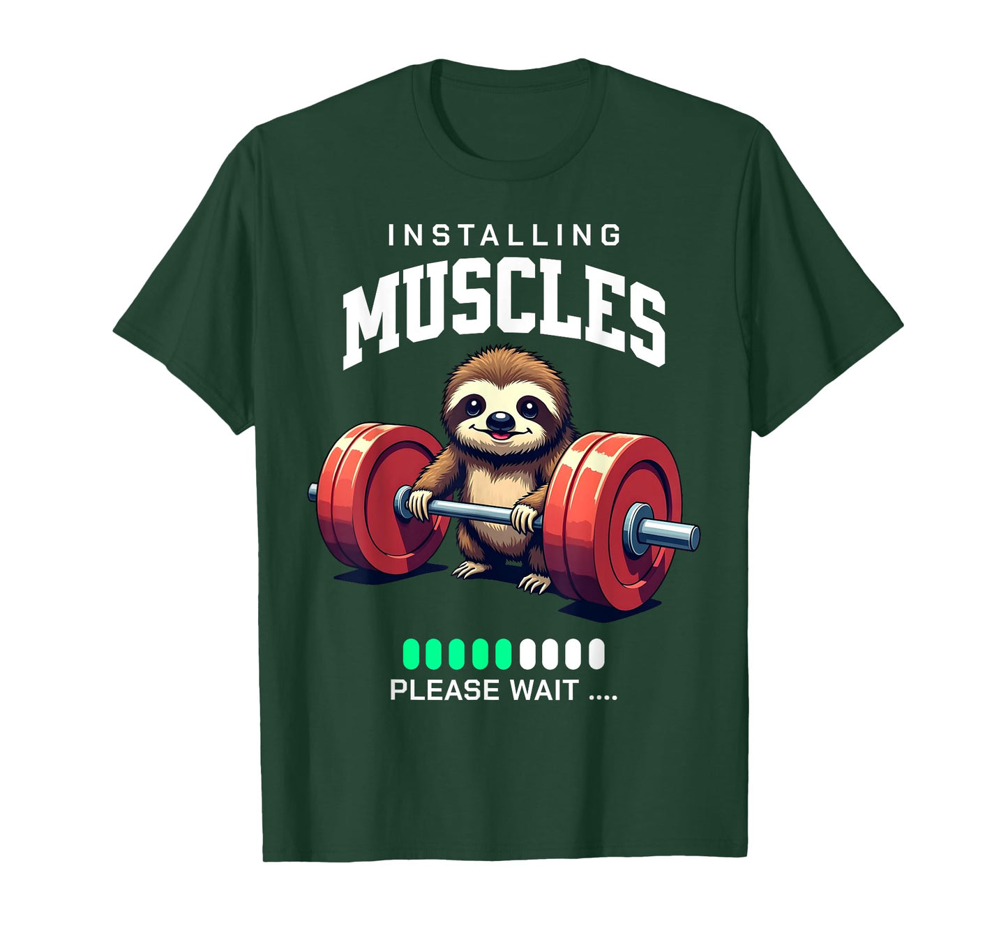 Funny Sloth Workout Gym Fitness Weightlifting T-Shirt