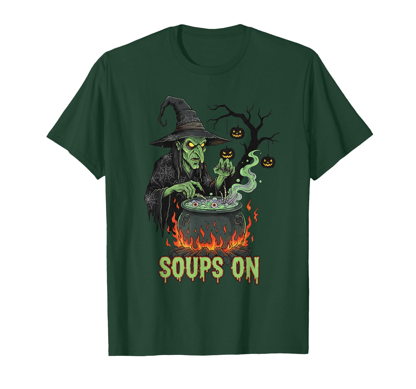 Halloween Witch Cauldron Soups On T-Shirt