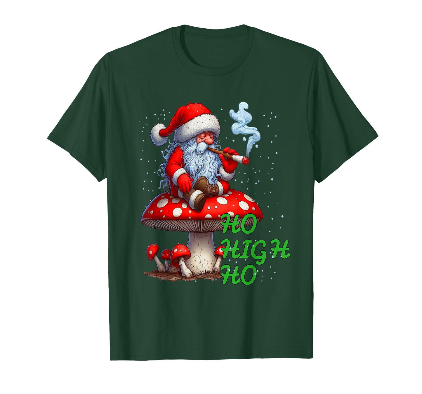 High Christmas Santa Ho High Ho Marijuana Weed Ugly Xmas T-Shirt