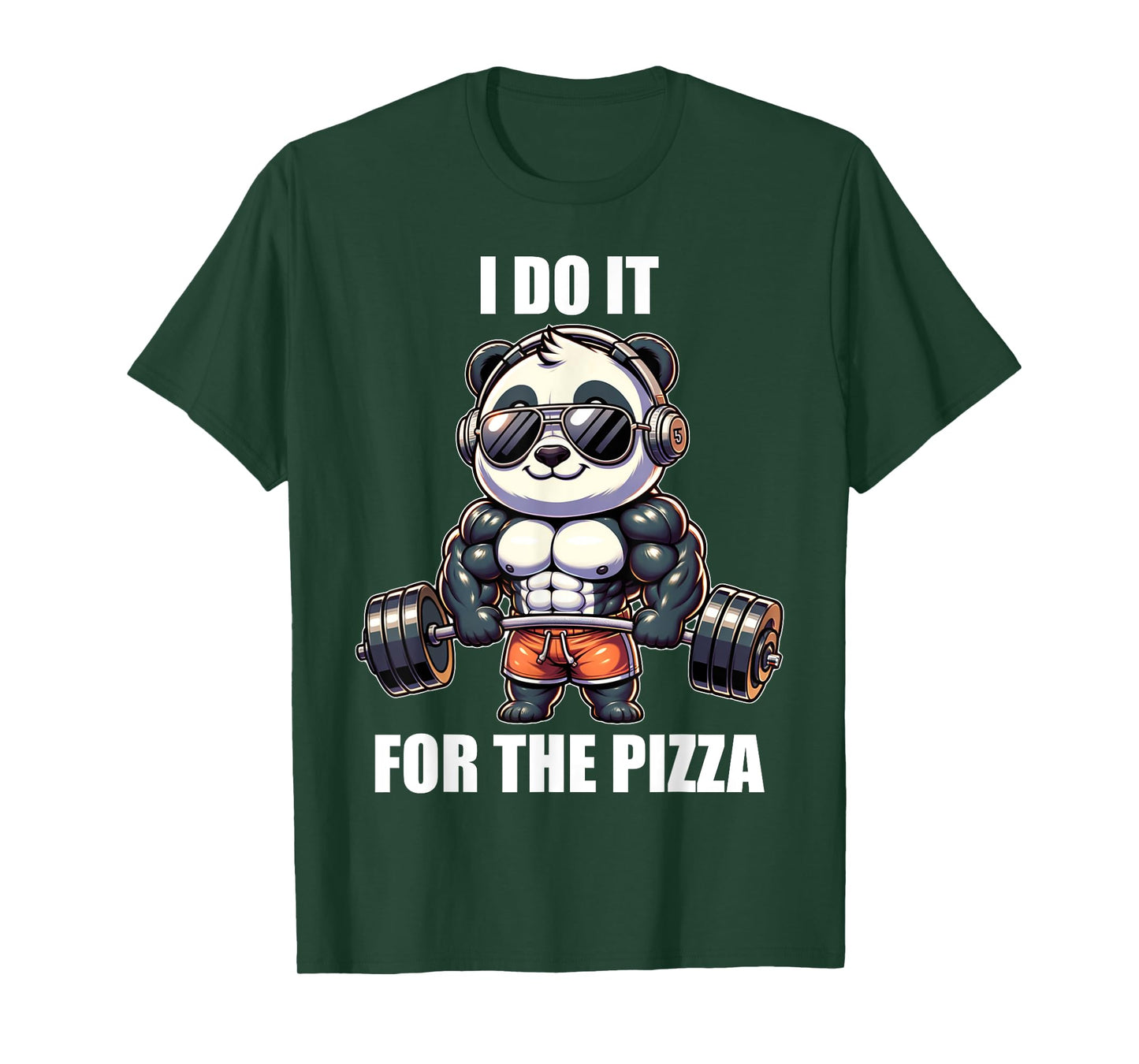 Panda Funny Gym Weightlifting Bodybuilder Fitness Workout T-Shirt