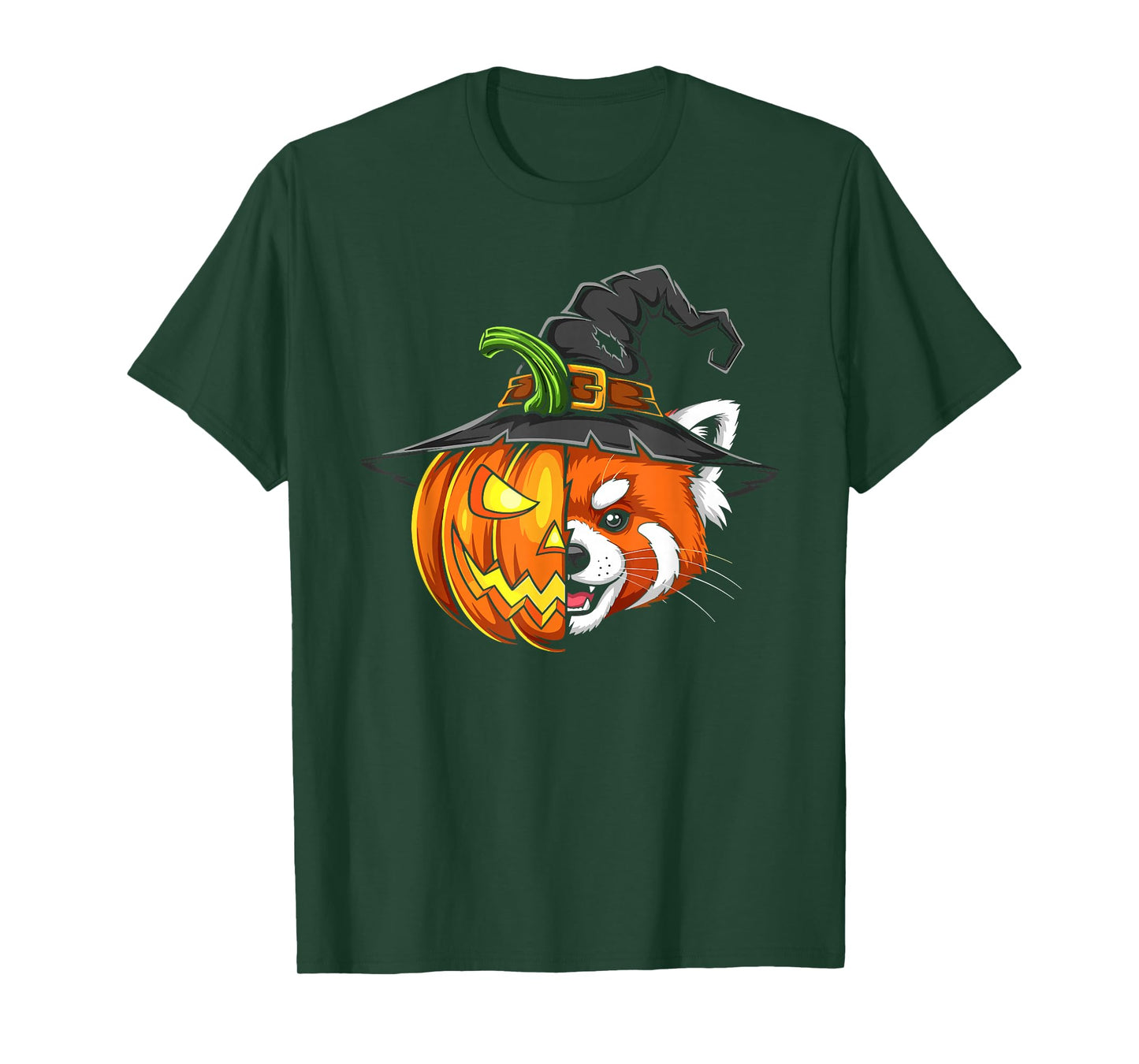 Red Panda Pumpkin Jack O Lantern Halloween Kids Mens Womens T-Shirt