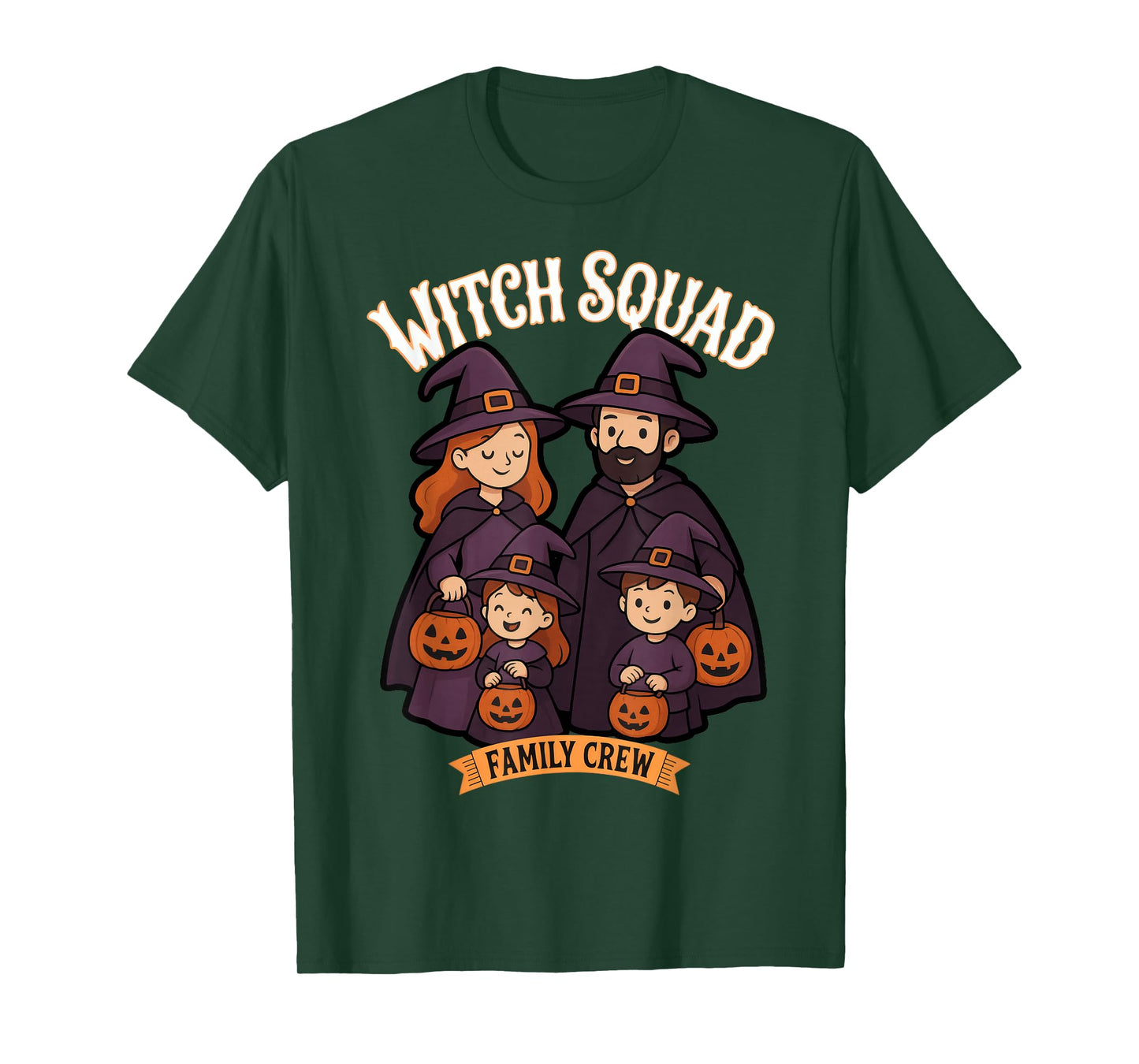Matching Family Halloween Outfit Witch Squad Dad Mom Kids T-Shirt