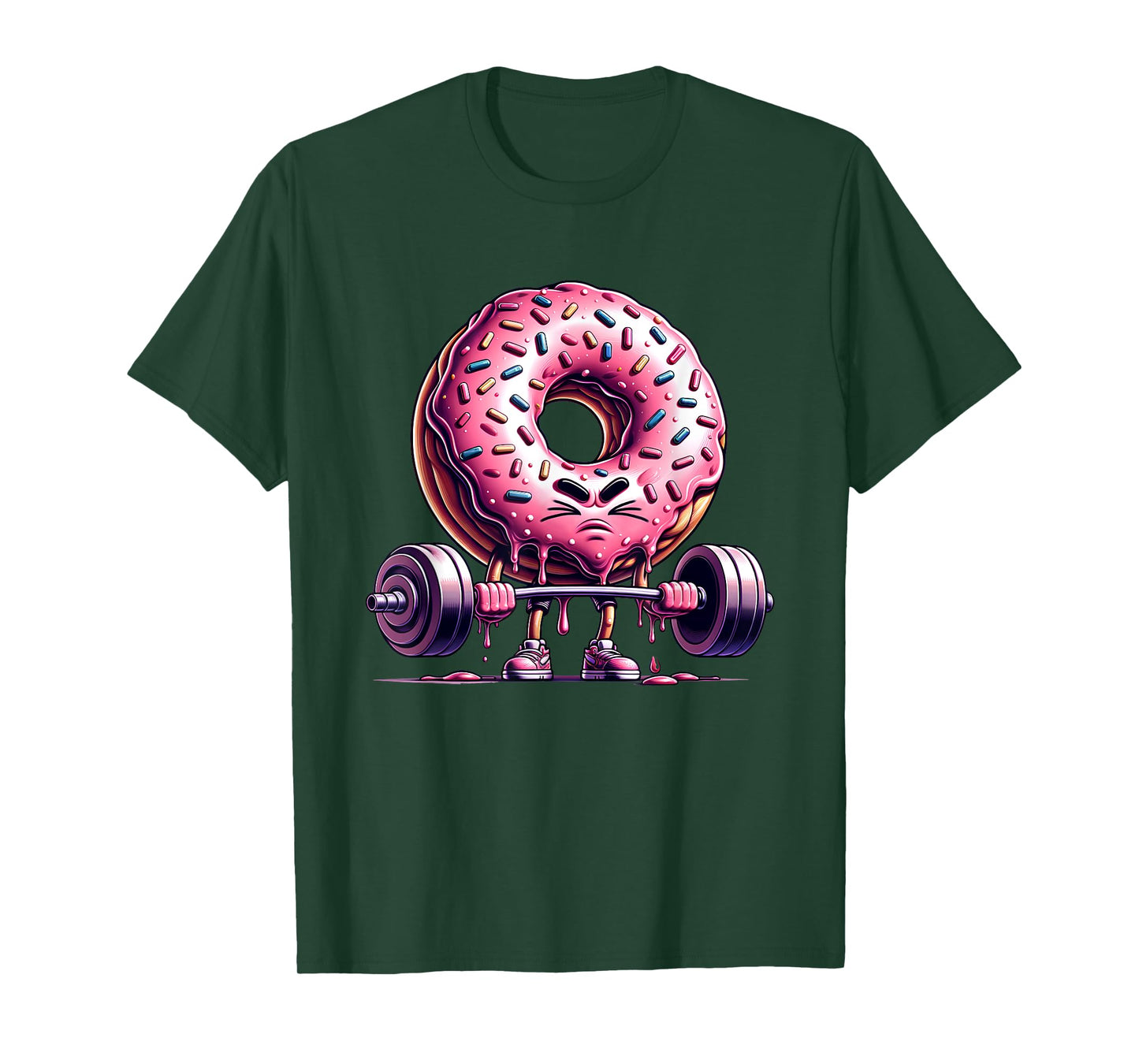 Donut Deadlift Weightlifing Funny Fitness Workout Gym Lover T-Shirt