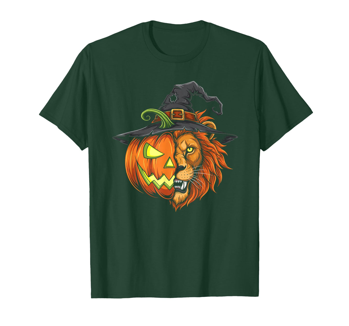 Lion Pumpkin Jack O Lantern Halloween Kids Mens Womens T-Shirt