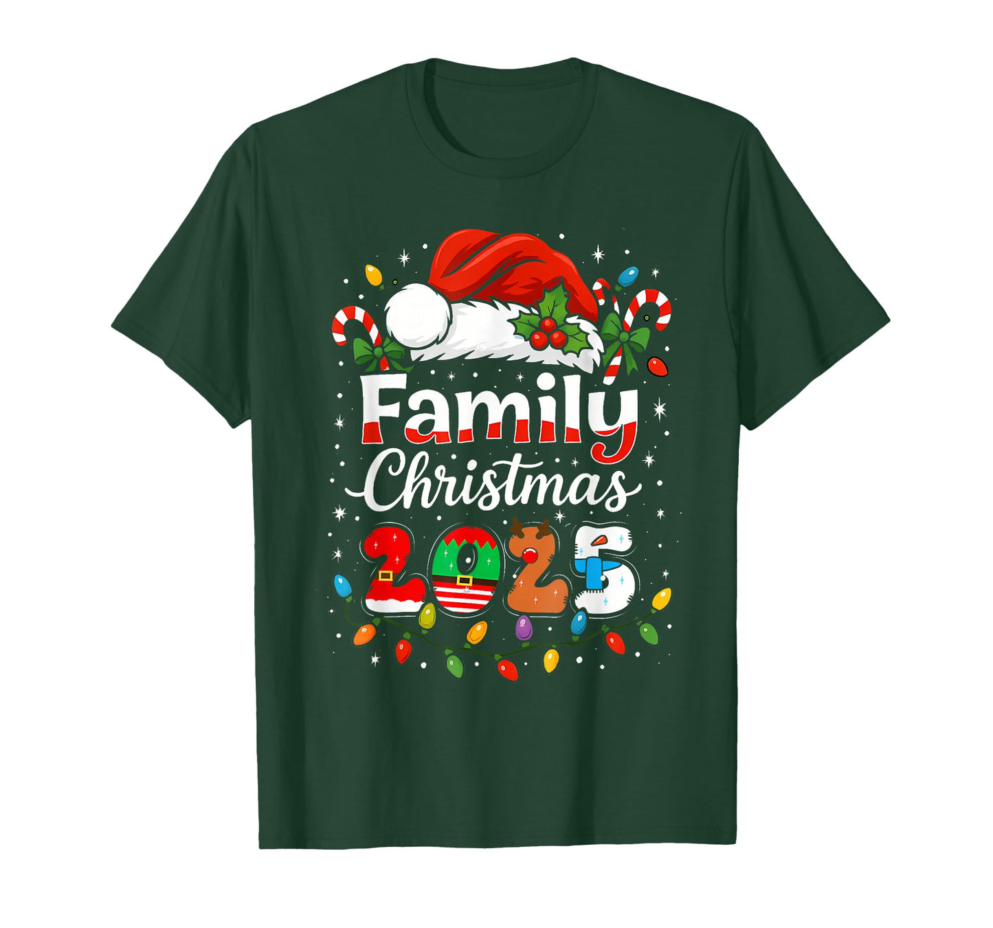 Family Christmas 2025 Matching Outfit Xmas Squad Santa T-Shirt