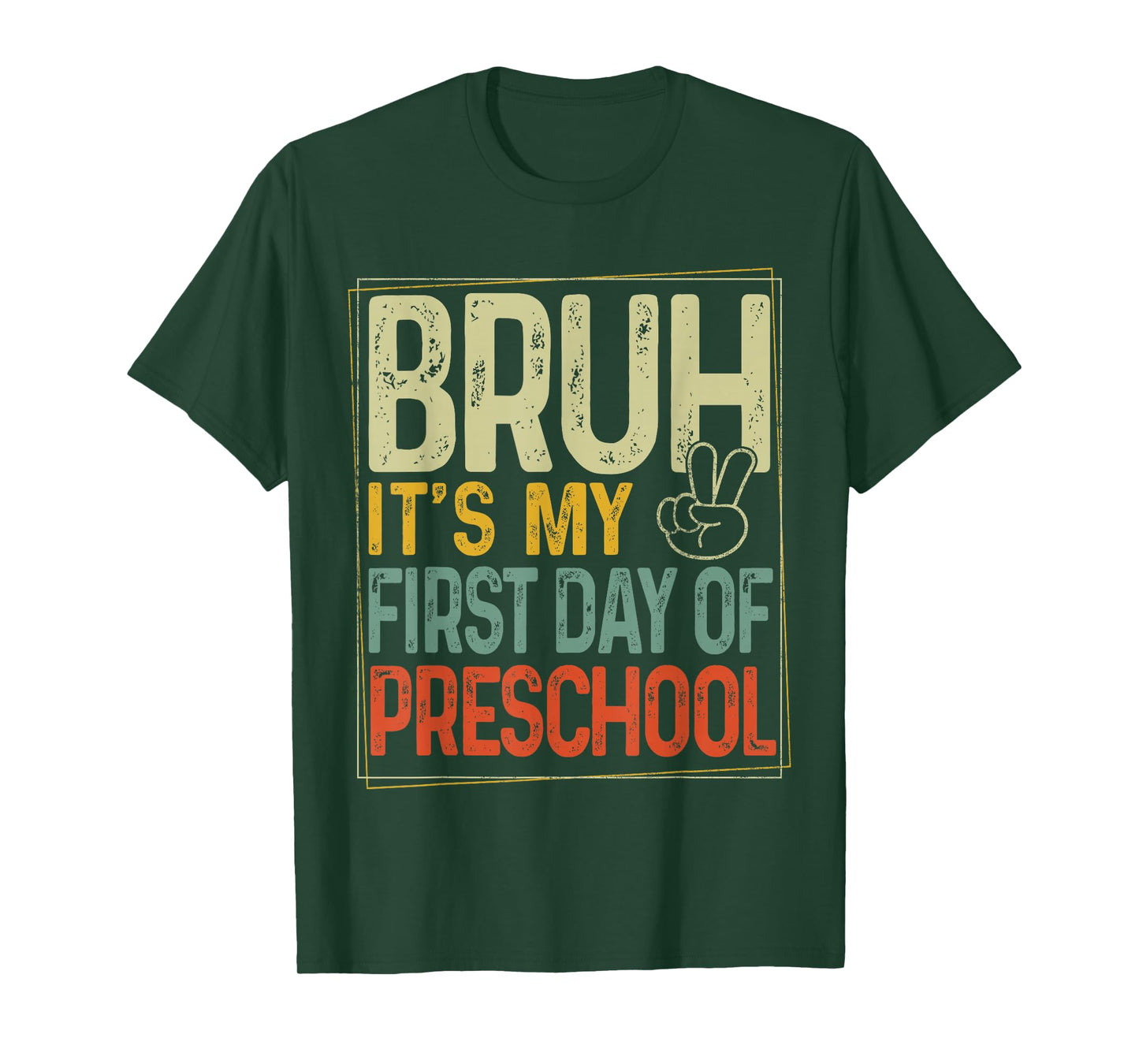 Bruh Its My First Day Of Preschool Back To School Boys Kids T-Shirt