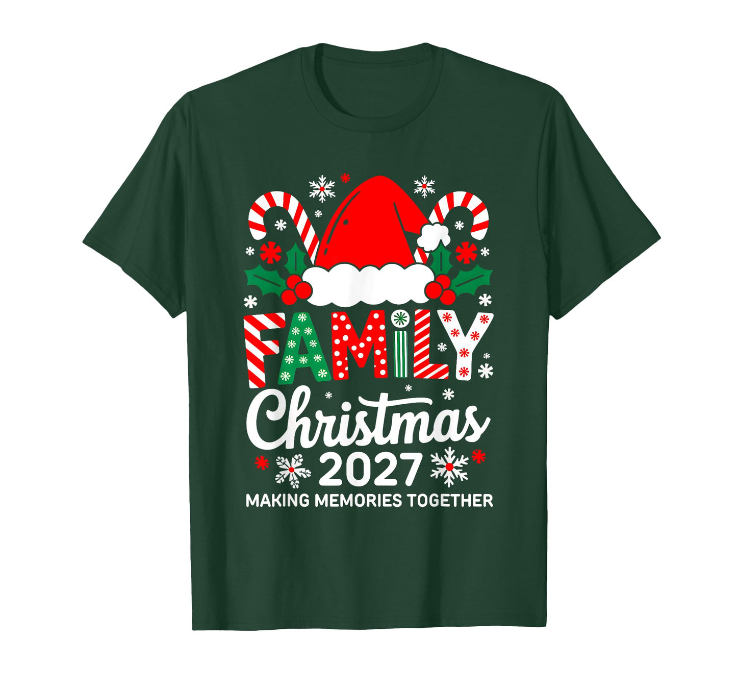 Family Christmas 2027 Matching Costume Together Xmas Squad T-Shirt