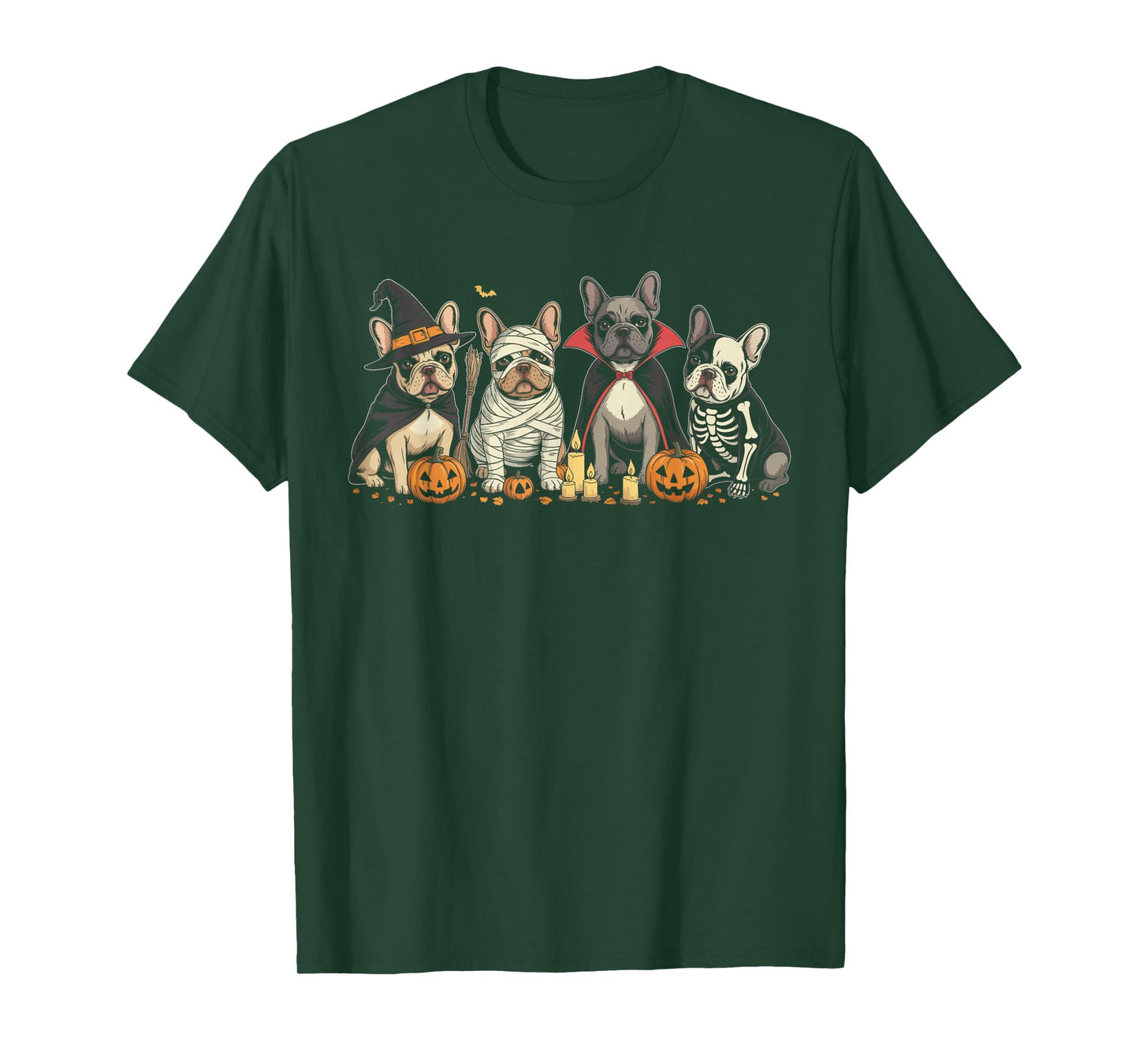 Funny French Bulldog Halloween Party Dogs Trick or Treat T-Shirt