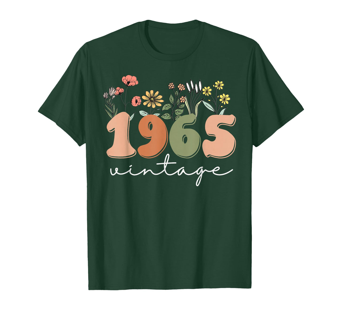 60 Years Old Vintage 1965 60th Birthday Tee Wildflower Women T-Shirt