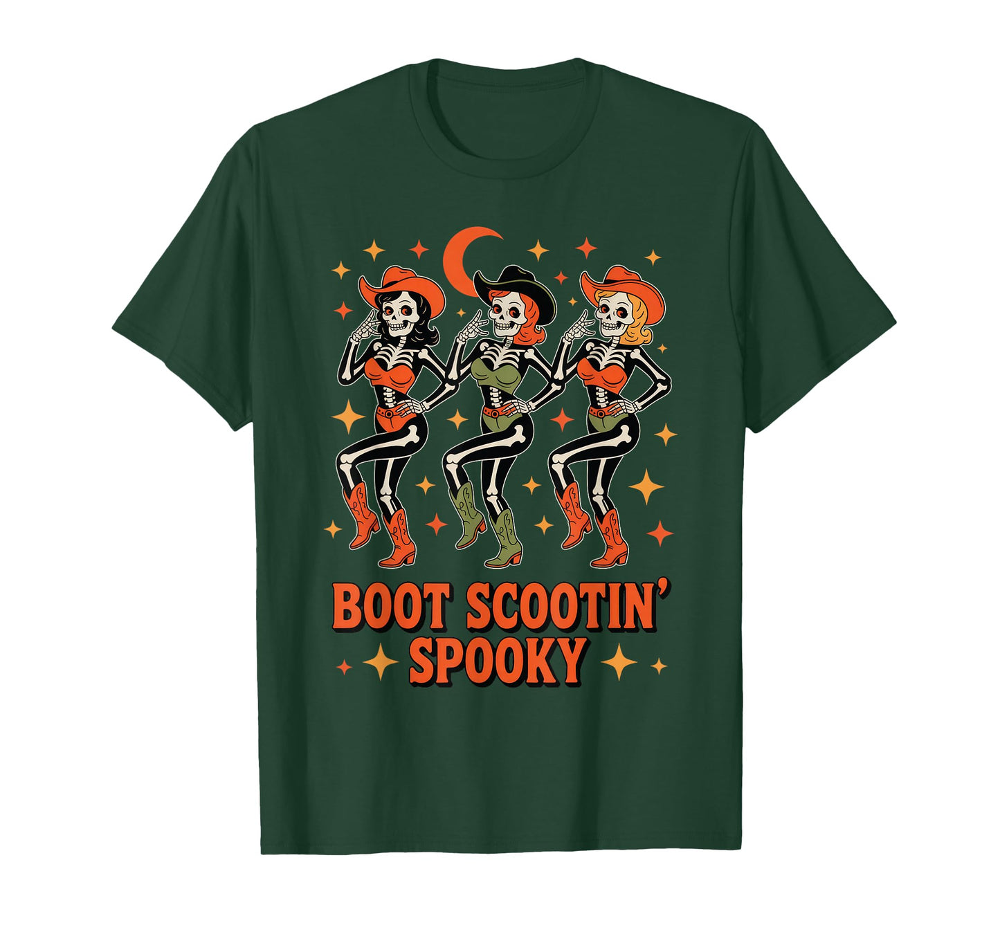 Boot Scootin Cowgirl Spooky Western Line Dance T-Shirt