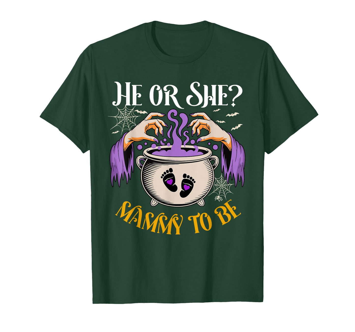 He Or She Mammy to Be Baby Reveal Halloween Costume T-Shirt