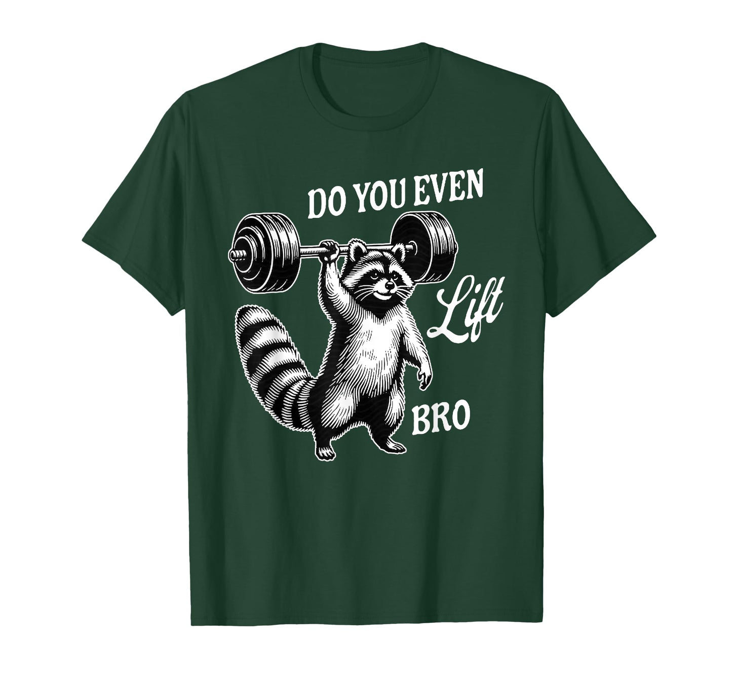 Urban Empyre Raccoon x Weightlifter x Bodybuilder Unisex-Adults T-Shirt, Black, Small, Short Sleeve, Sports, T-Shirt, Gym Themed