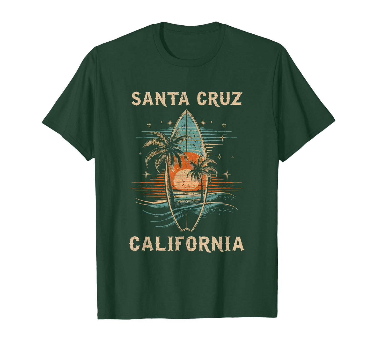 Surfboarder Santa Cruz California Surf Board Surfing Surfer T-Shirt