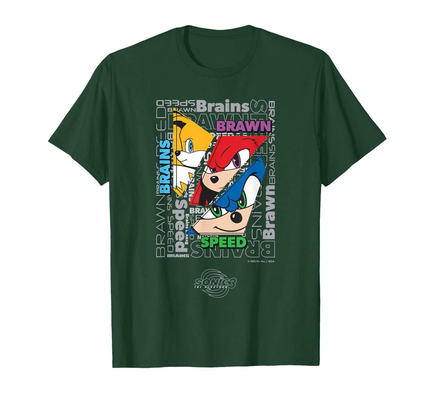 Sonic the Hedgehog 3 - Text Collage T-Shirt