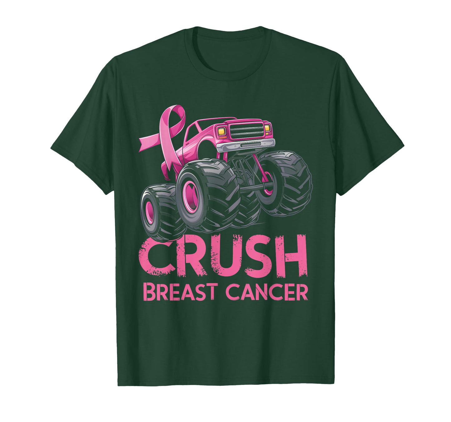 Crush Breast Cancer Awareness Truck pink for kids T-Shirt