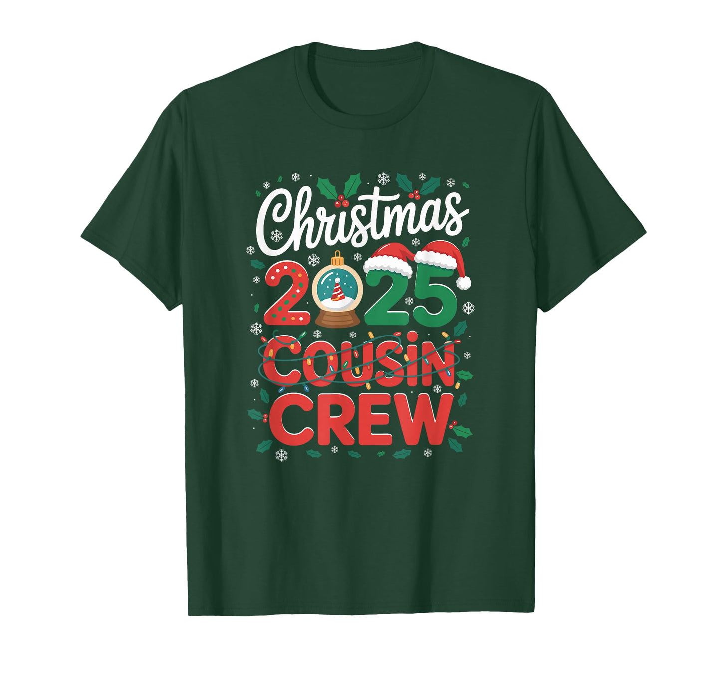 Cousin Crew Christmas 2025 Family Matching Xmas T-Shirt