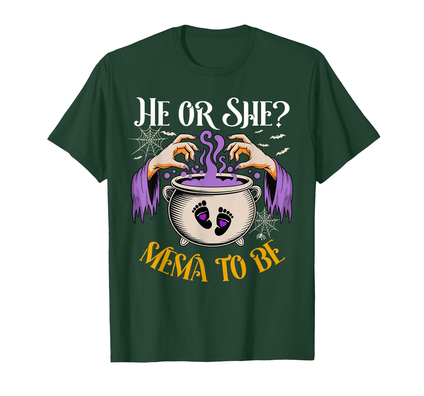 He Or She Mema to Be Baby Reveal Halloween Costume T-Shirt