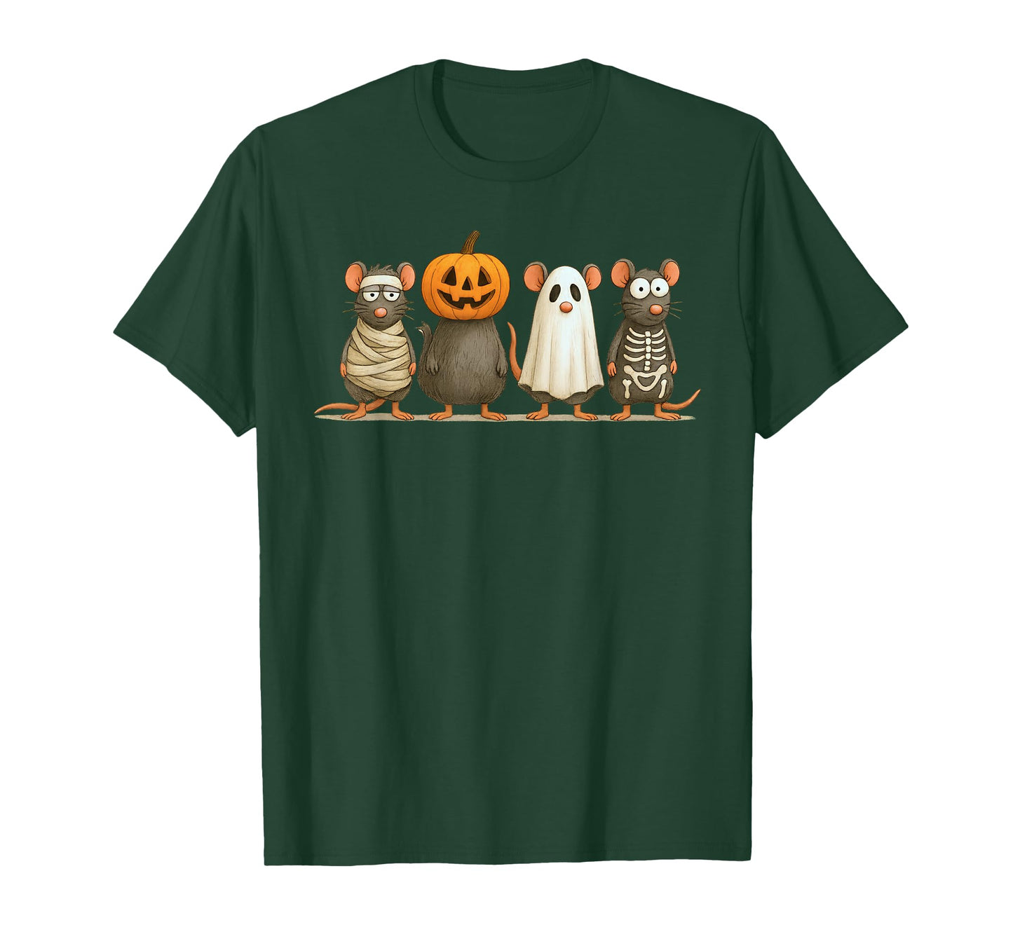 Spooky Witch Boo Rat Keeper Funny Halloween Costum Girl Boy T-Shirt