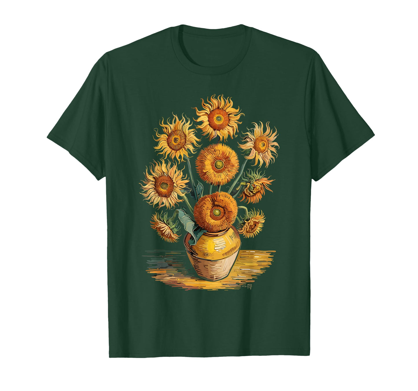 Van Gogh Sunflowers Art Vintage Yellow Flowers Painting T-Shirt