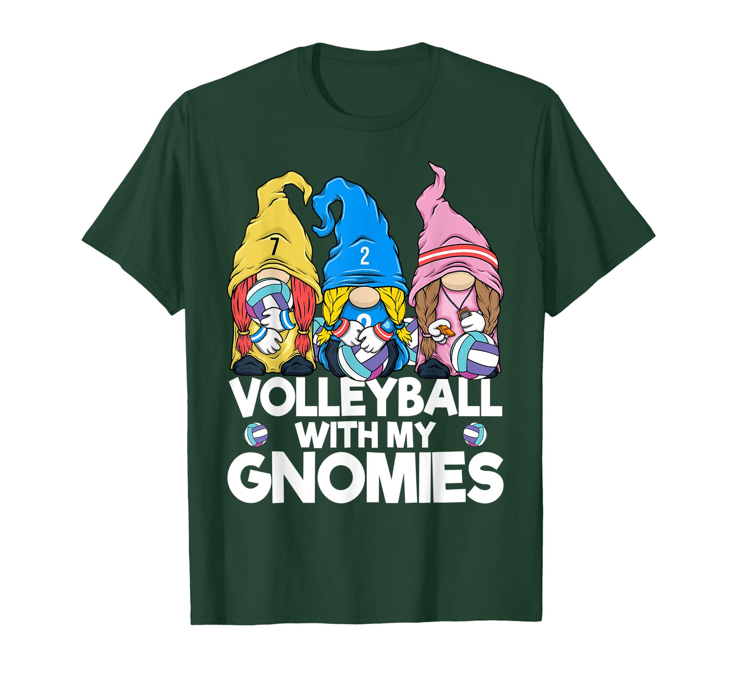 Volleyball Gnome Volleyball with My Gnomies Women Teen Girls T-Shirt