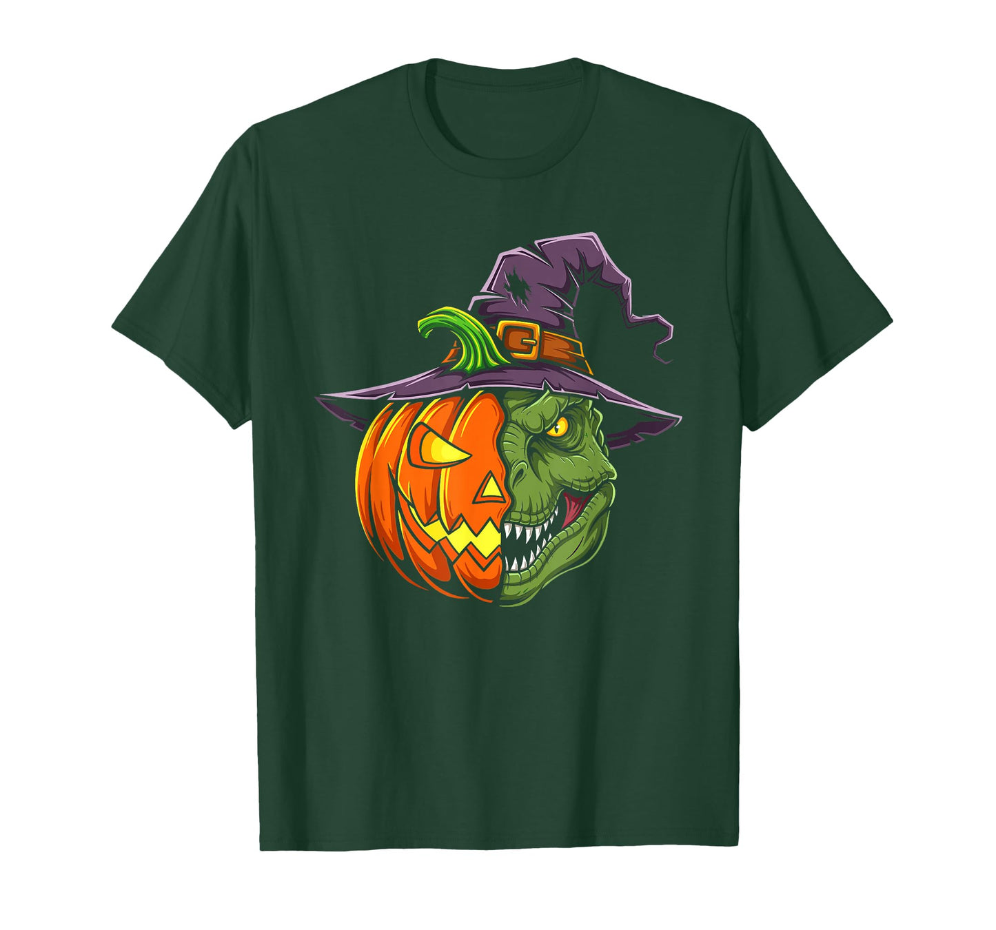 T Rex Pumpkin Jack O Lantern Halloween Kids Mens Womens T-Shirt
