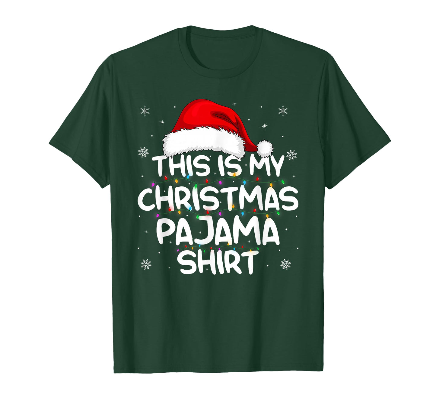 Family Xmas Pajamas Funny This is My Christmas Pajama T-Shirt