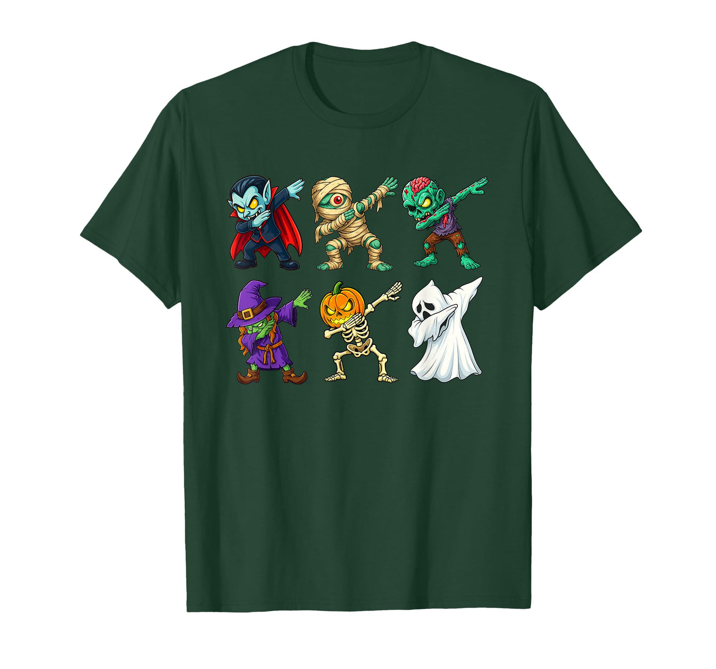 Halloween Zombie Mummy Vampire Dabbing Spooky Skeleton Dabs T-Shirt