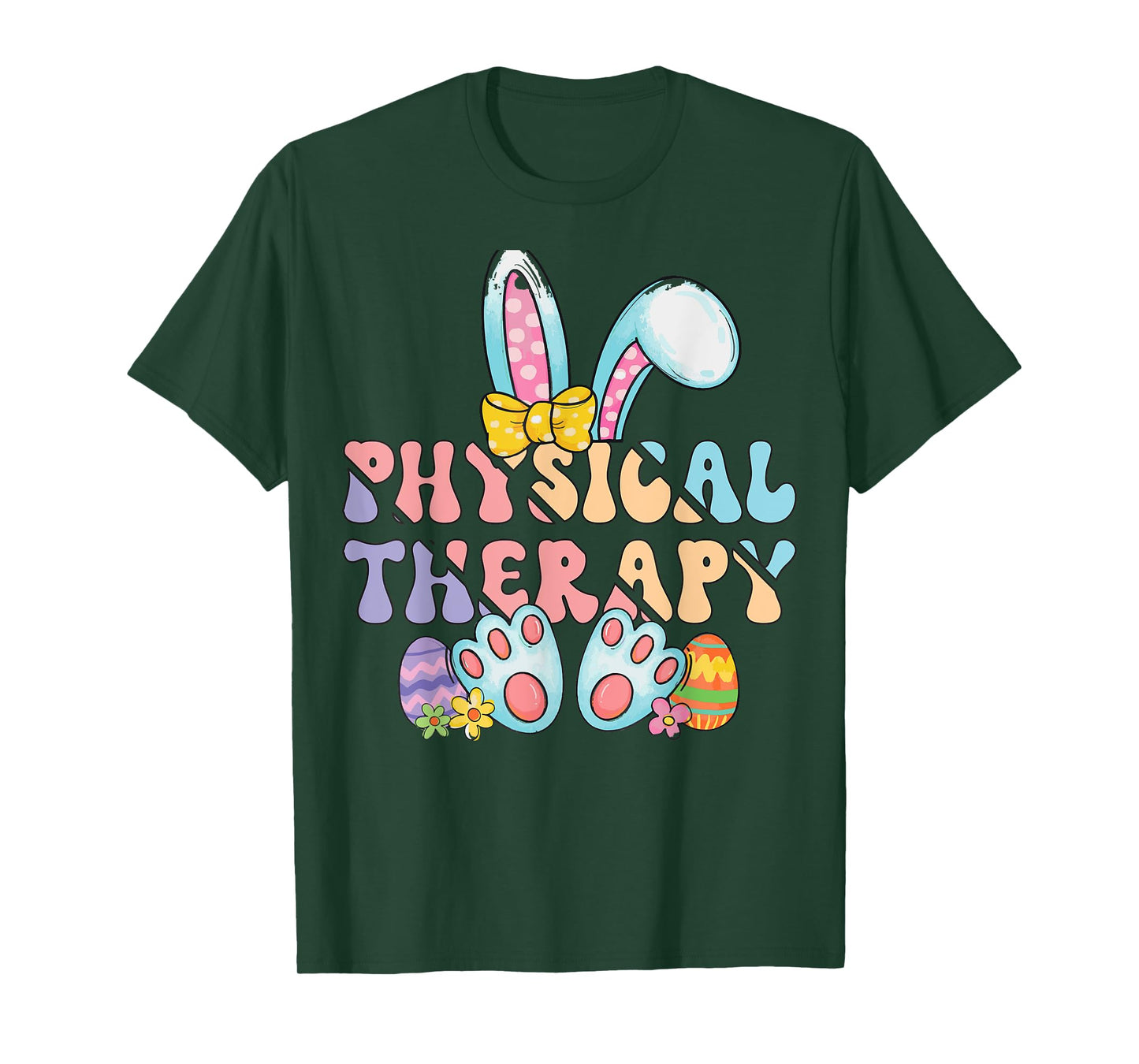 Physical Therapy Happy Easter Bunny Eggs PT Therapist T-Shirt