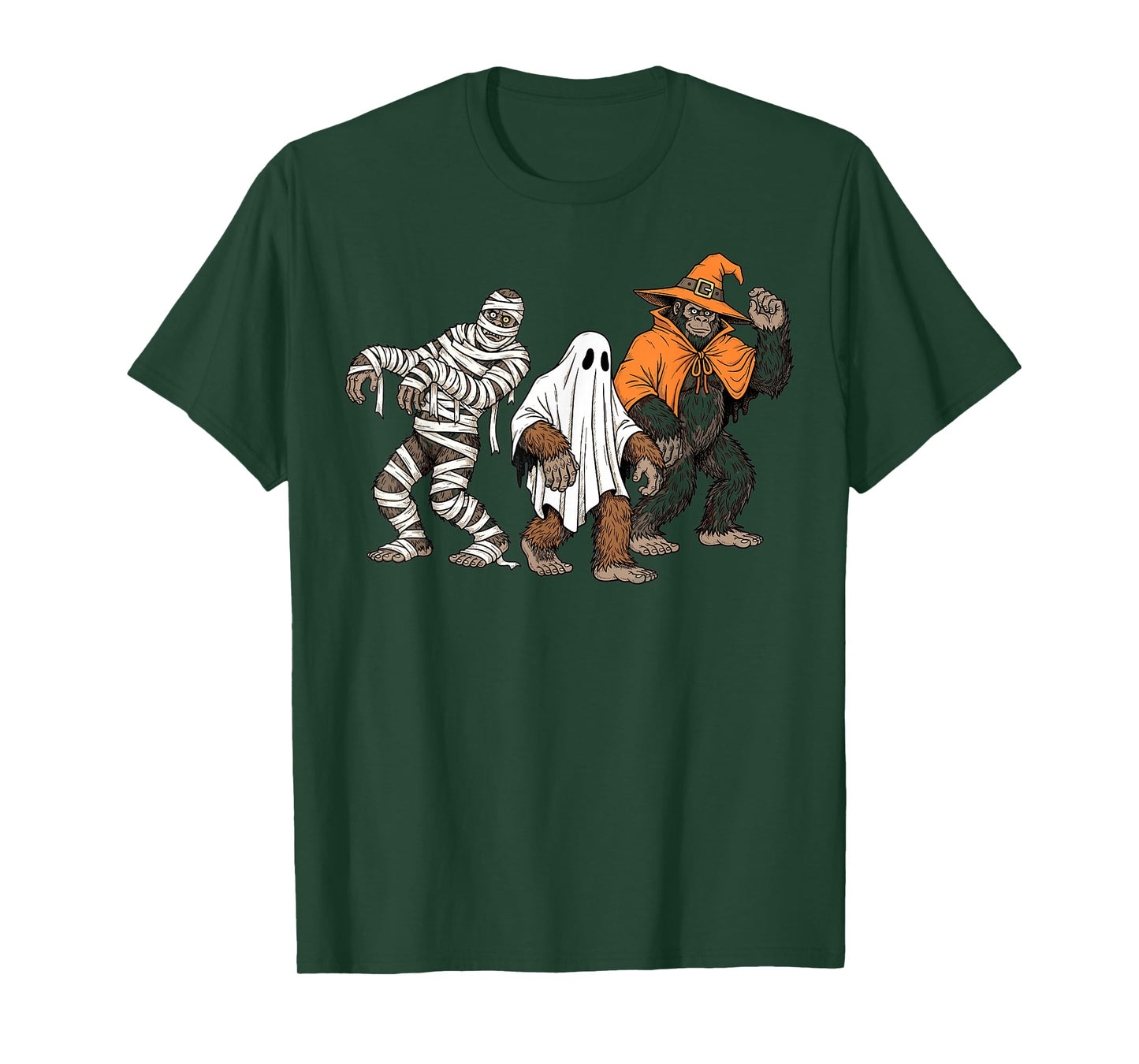 Halloween Bigfoot Monsters Scary Costume Party T-Shirt