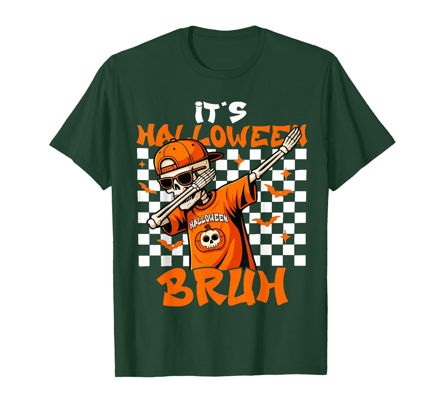 Bruh Halloween Skeleton Rock On for Mens Boys Toddlers Kids T-Shirt