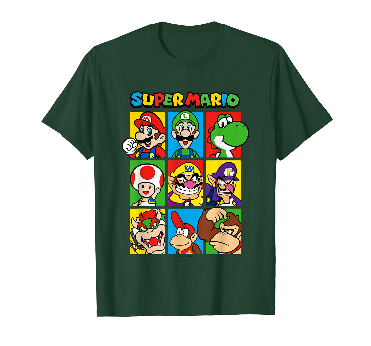 Super Mario Classic Big Character Box Up Portraits T-Shirt