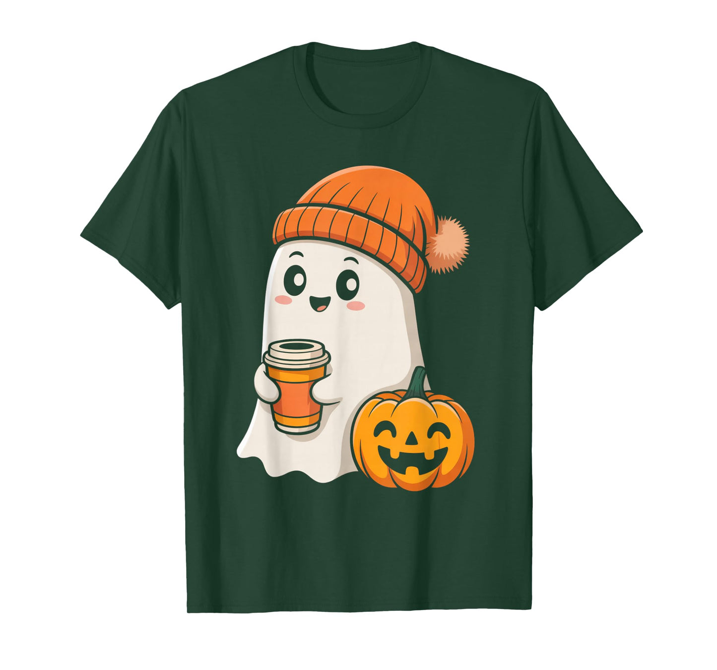 Halloween Costume Ghost Drinking Pumpkin Men Women Gifts T-Shirt