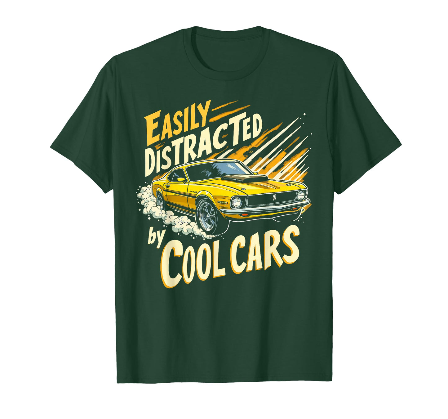 Funny Easily Distracted by Classic Cars Women Men Kids T-Shirt