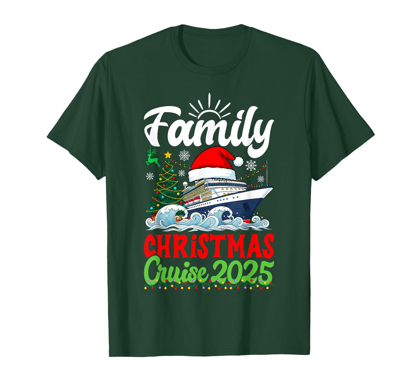 Family Christmas Cruise Holiday 2025 Matching Family Cruise T-Shirt